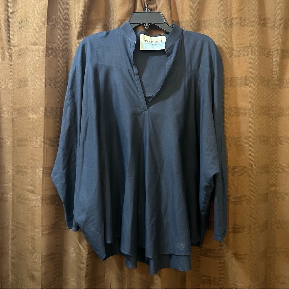 Tish‎ Cox Black Collared Top M